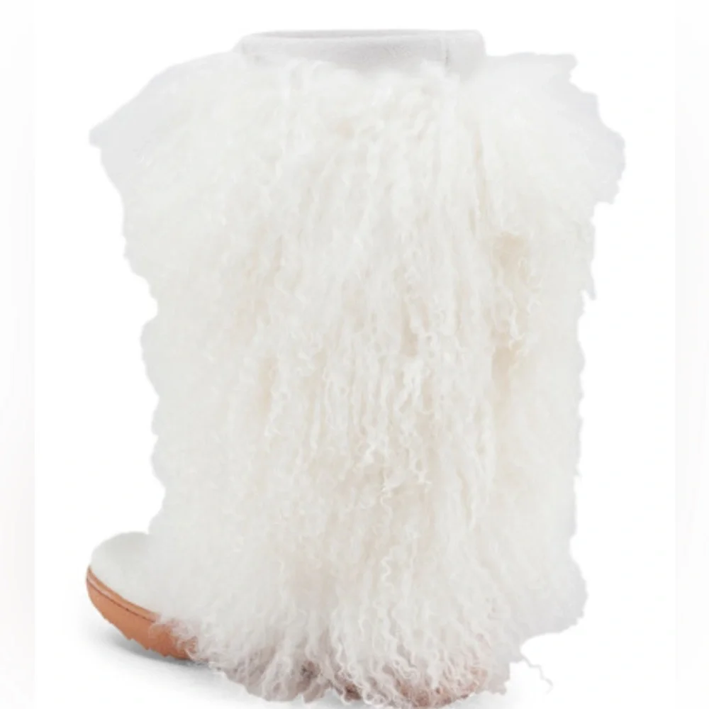 Oscar Sport Barbara Curly Goat Hair Apres Ski Winter Snow Boots